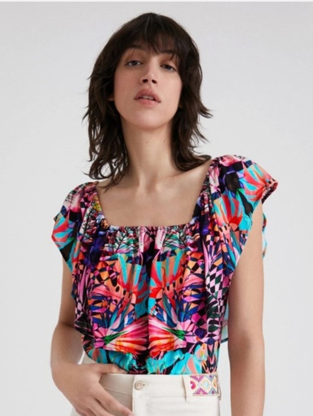 Desigual Body Poppy Virtual Pink Bodysuit